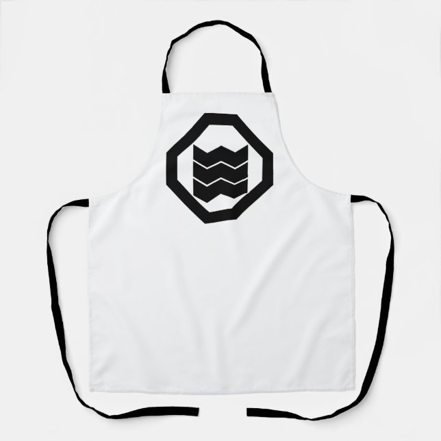Shrinkage-shaped Kanji for three on tray Apron (Front)