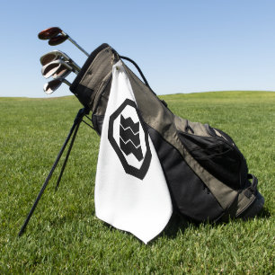 Shrinkage-shaped Kanji for three on tray Golf Towel
