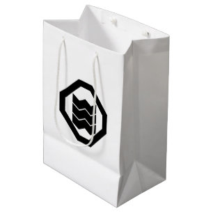 Shrinkage-shaped Kanji for three on tray Medium Gift Bag