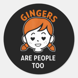 Shrinking Summer Gingers are People Too Classic Round Sticker