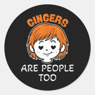 Shrinking Summer Gingers are People Too Funny Classic Round Sticker