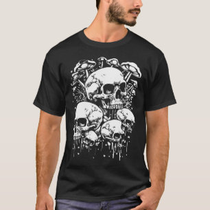 Shrooming Skull Mushrooming Hunter Mycology Fungi T-Shirt