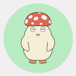 Shroompey Chick Classic Round Sticker