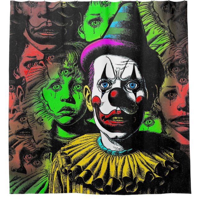 Shroomy the Clown Shower Curtain (Front)