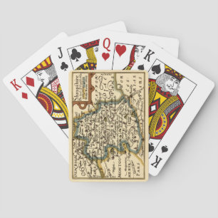 Shropshire County England Old Antiquarian Map Playing Cards