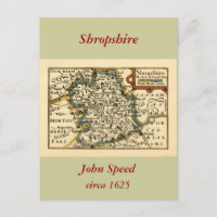 Shropshire County England Old Antiquarian Map