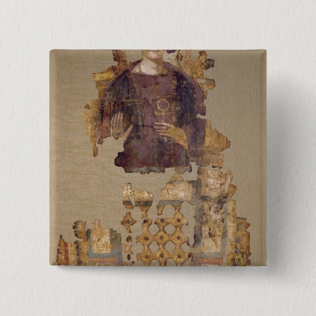 Shroud depicting a woman holding an ankh 15 cm square badge (Front)