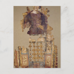 Shroud depicting a woman holding an ankh postcard