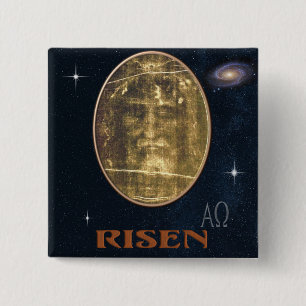 Shroud of Turin 15 Cm Square Badge