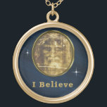 Shroud of Turin Gold Plated Necklace<br><div class="desc">Shroud Of Turin</div>