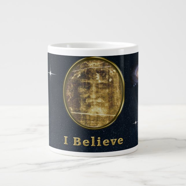 Shroud of Turin Large Coffee Mug (Front)