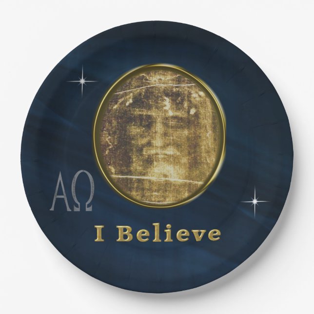 Shroud of Turin Paper Plate (Front)