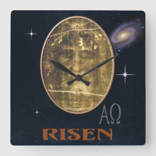 Shroud of Turin Square Wall Clock