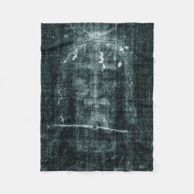 Shroud of Turin (Turin Shroud) Jesus Christ Face Fleece Blanket (Front)