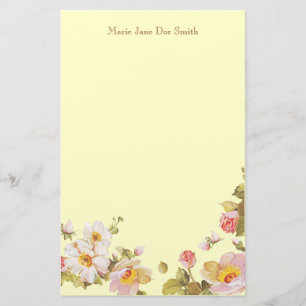 Shrub Roses Personalised Stationery