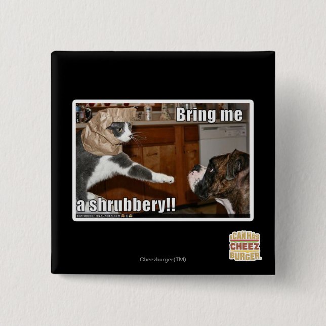 Shrubbery 15 Cm Square Badge (Front)