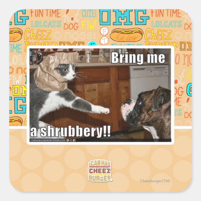 Shrubbery Square Sticker (Front)