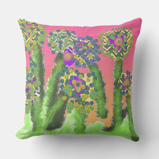 Shrubby Pattern Blooms Cushion (Front)