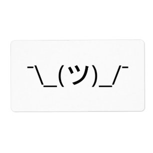Shrug Emoticon ¯\_(ツ)_/¯ Japanese Kaomoji