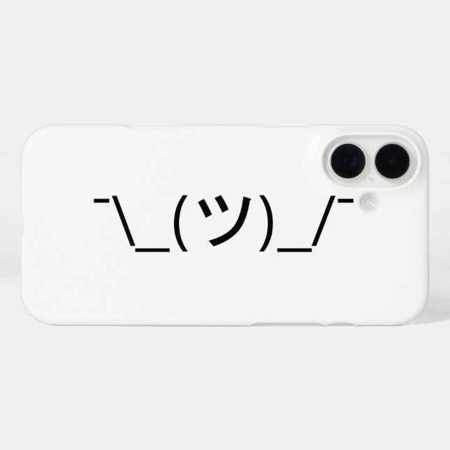 Shrug Emoticon ¯\_(ツ)_/¯ Japanese Kaomoji Case-Mate iPhone Case (Back (Horizontal))
