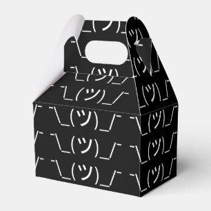 Shrug Emoticon ¯\_(ツ)_/¯ Japanese Kaomoji Favour Box