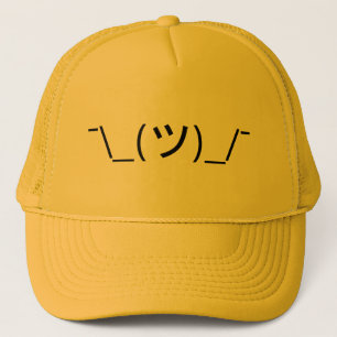 Shrug Emoticon ¯\_(ツ)_/¯ Japanese Kaomoji Trucker Hat
