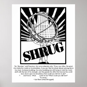 SHRUG Poster Inspired by the Novel Atlas Shrugged
