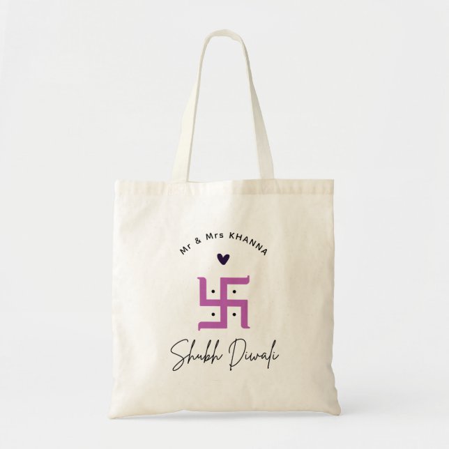 Shubh Diwali customisable  Tote Bag (Front)
