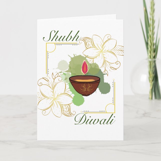 Shubh Diwali Folded Holiday Card (Front)