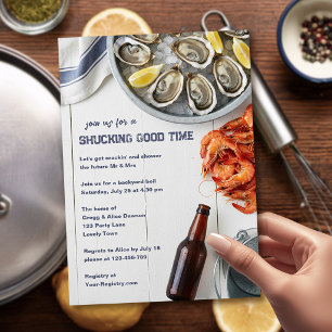 Shucking Good Time Seafood Boil Wedding Shower Invitation