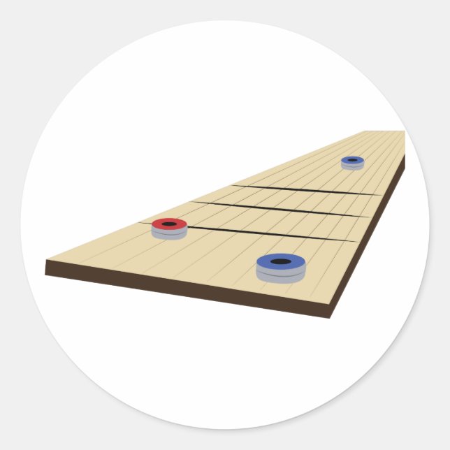 Shuffle Board Classic Round Sticker (Front)