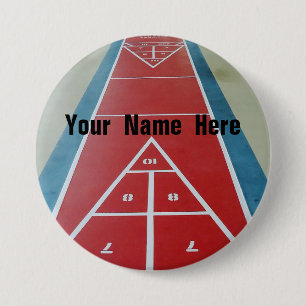 Shuffleboard on Board 7.5 Cm Round Badge