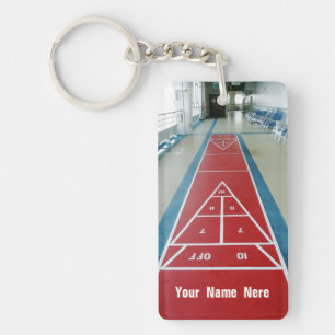 Shuffleboard on Board  Custom Key Ring