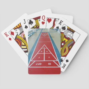 Shuffleboard on Board Playing Cards