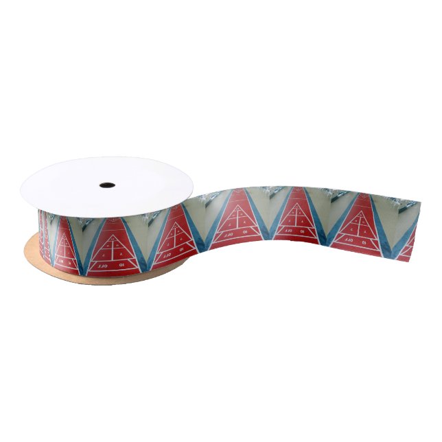 Shuffleboard on Board Satin Ribbon (Spool)