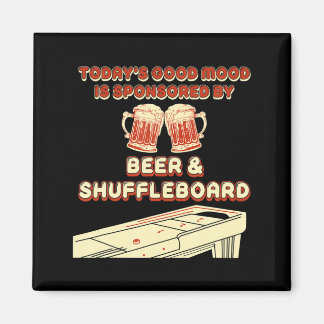 Shuffleboard Player Beer Magnet