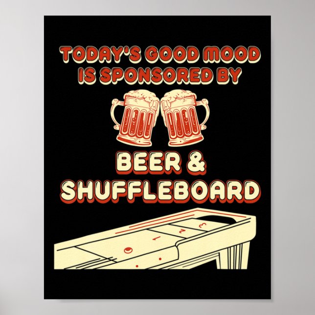 Shuffleboard Player Beer  Poster (Front)