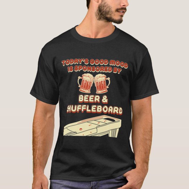 Shuffleboard Player Beer  T-Shirt (Front)