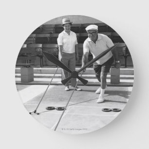Shuffleboard Round Clock