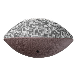 Shuffled small squares in tones of grey to clear football