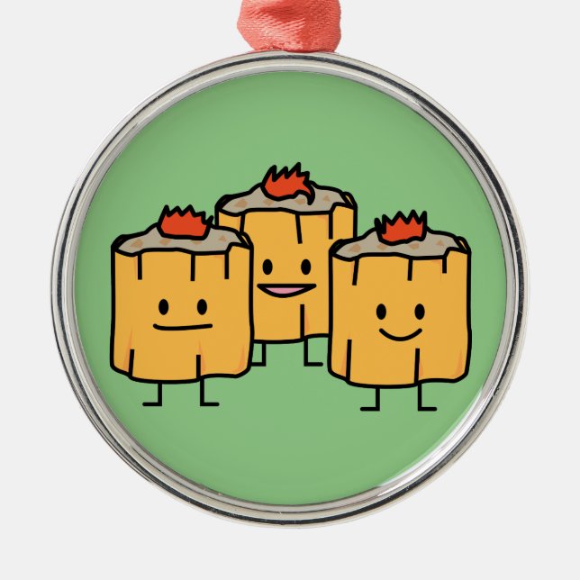 Shumai Chinese Dumplings Dim Sum Dimsum Dumpling p Metal Tree Decoration (Front)