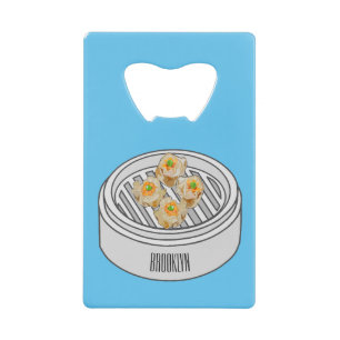 Shumai dim sum cartoon illustration