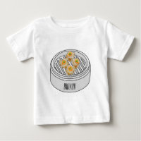 Shumai dim sum cartoon illustration