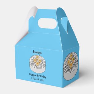Shumai dim sum cartoon illustration favour box