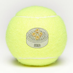 Shumai dim sum cartoon illustration tennis balls