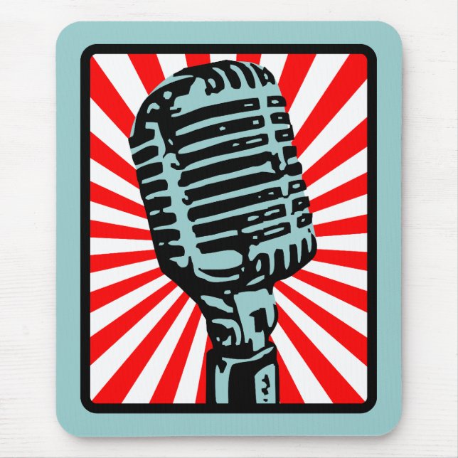 Shure 55S Vintage Microphone Mouse Pad (Front)