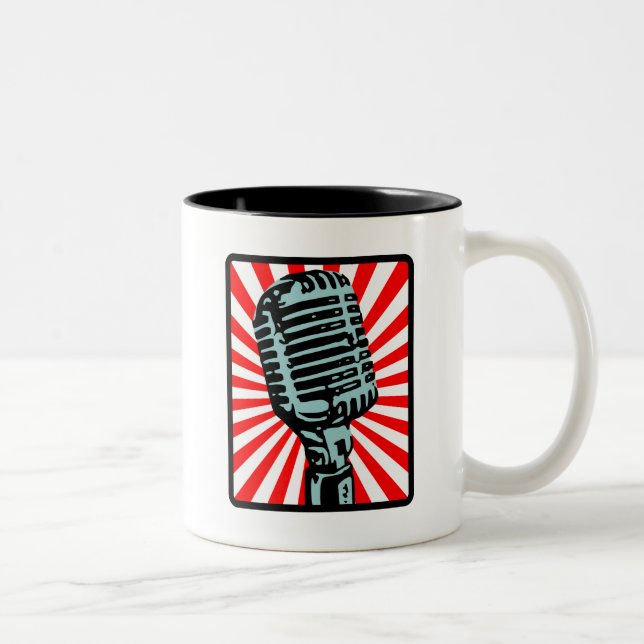 Shure 55S Vintage Microphone Two-Tone Coffee Mug (Right)