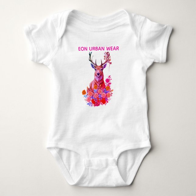 SHUT BETWEEN LEAVES BABY BODYSUIT (Front)