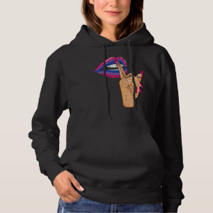 Shut Lips Rainbow Bisexual Gay Pride Lgbtq Lgbt Pr Hoodie