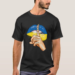 Shut The Puck Up Futin Ukraine Flag Tee